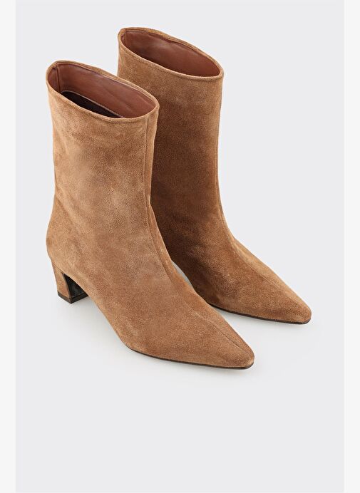 Taba Deri Kadın Klasik Bot - Görsel 3