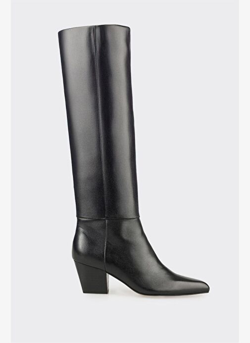 Siyah Deri Kadın Çizme - Görsel 2
