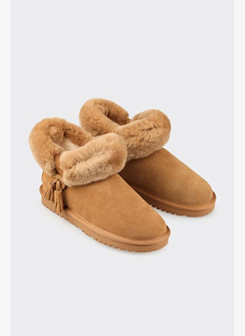 Camel Deri Kadın Günlük Bot - Görsel 3