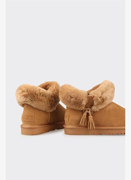 Camel Deri Kadın Günlük Bot - Görsel 5