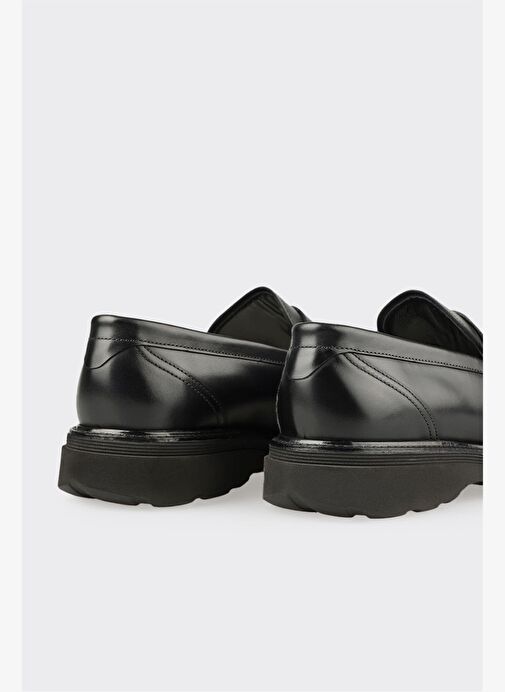 Siyah Deri Erkek Günlük Ayakkabı - Görsel 6