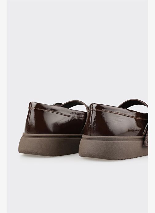 Kahve Deri Kadın Günlük Ayakkabı - Görsel 6