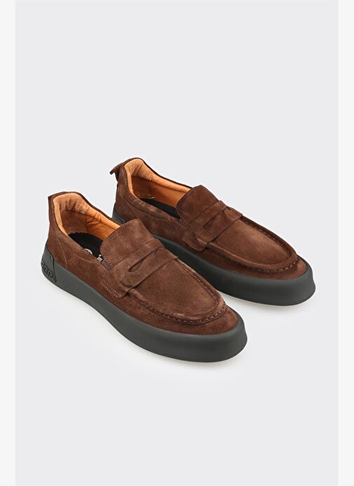 Kahve Deri Erkek Günlük Ayakkabı - Görsel 3