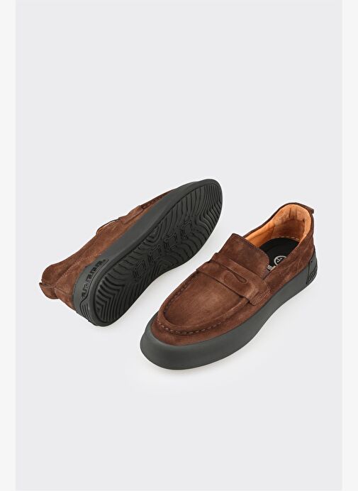 Kahve Deri Erkek Günlük Ayakkabı - Görsel 4