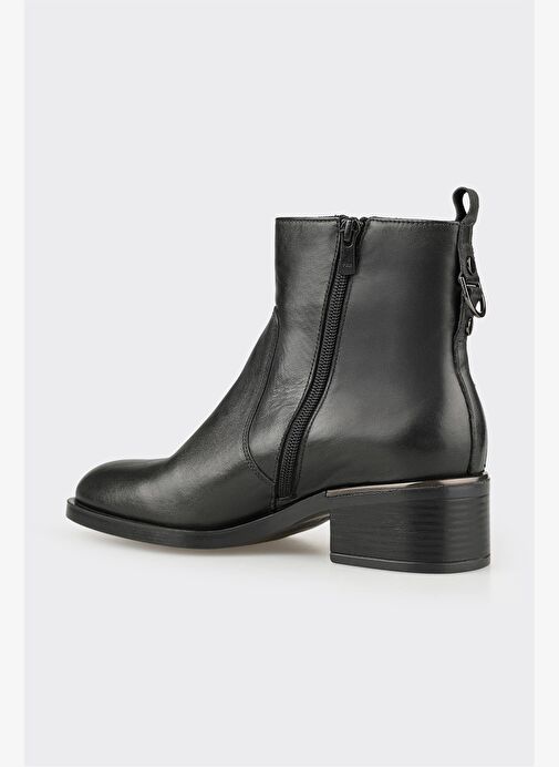 Siyah Deri Kadın Günlük Bot - Görsel 4