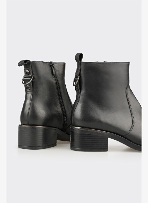 Siyah Deri Kadın Günlük Bot - Görsel 5