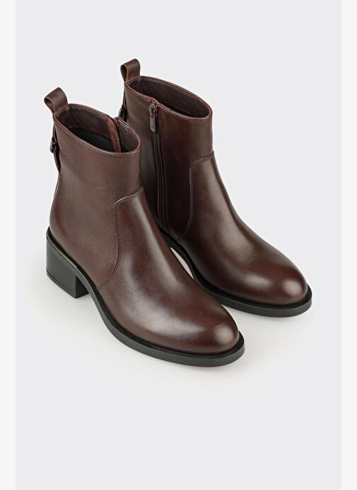Kahve Deri Kadın Günlük Bot - Görsel 3