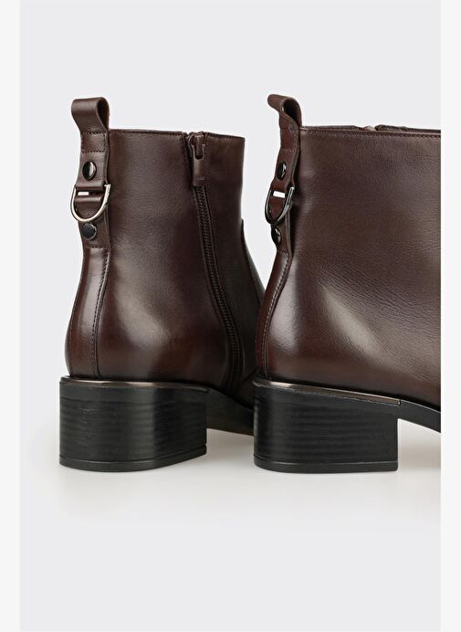 Kahve Deri Kadın Günlük Bot - Görsel 5