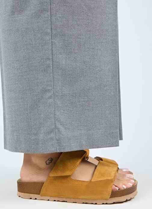 Manijero Sarı Kadın Süet Terlik MNJ.009.04 - Görsel 3