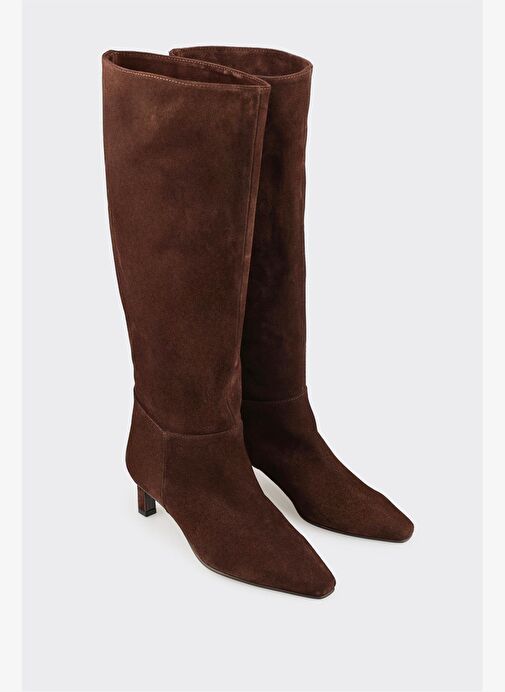 Kahve Deri Kadın Çizme - Görsel 3