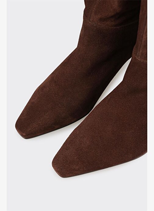 Kahve Deri Kadın Çizme - Görsel 5