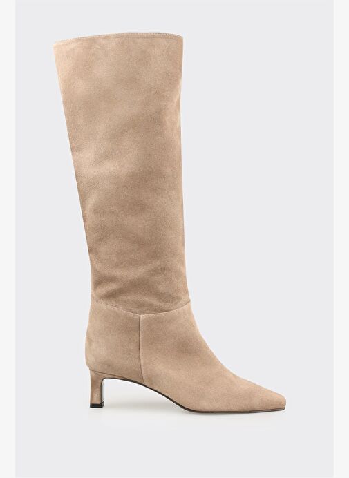 Vizon Deri Kadın Çizme - Görsel 2