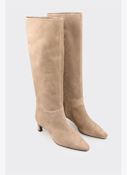 Vizon Deri Kadın Çizme - Görsel 3