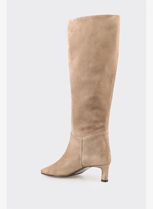 Vizon Deri Kadın Çizme - Görsel 4