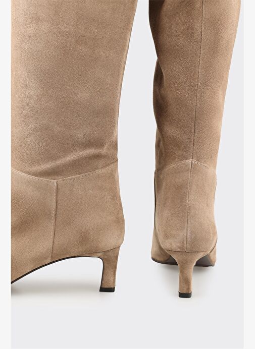 Vizon Deri Kadın Çizme - Görsel 5