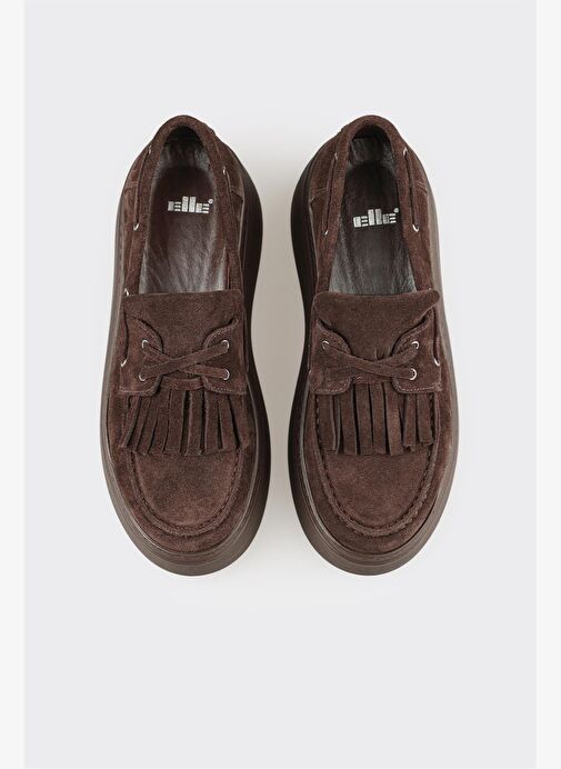 Kahve Deri Kadın Günlük Ayakkabı - Görsel 5