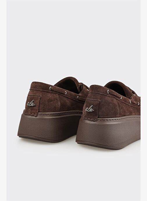 Kahve Deri Kadın Günlük Ayakkabı - Görsel 6