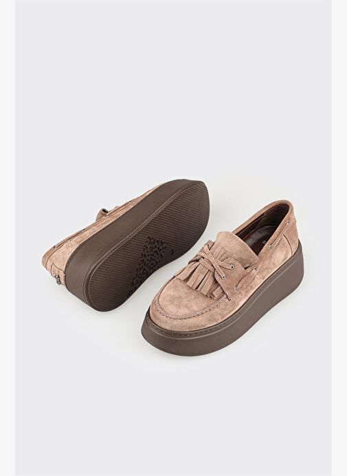 Vizon Deri Kadın Günlük Ayakkabı - Görsel 4