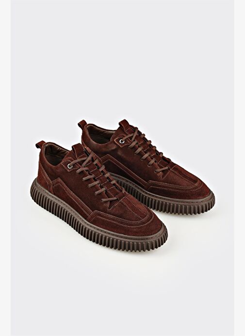 Kahve Deri Erkek Günlük Ayakkabı - Görsel 3
