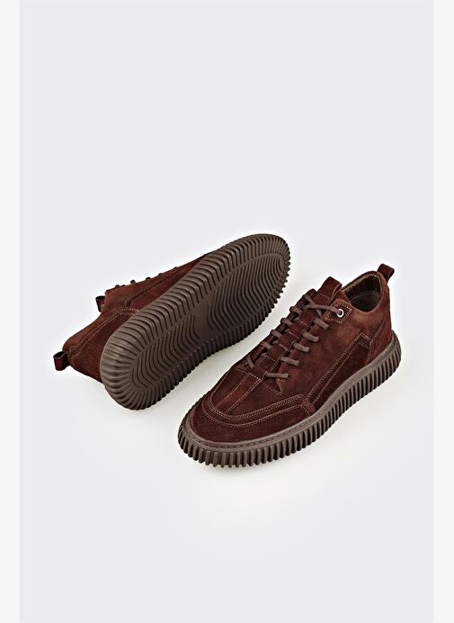 Kahve Deri Erkek Günlük Ayakkabı - Görsel 4