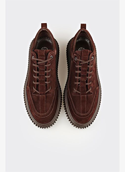 Kahve Deri Erkek Günlük Ayakkabı - Görsel 5