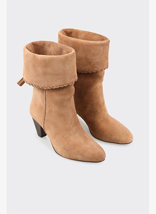Taba Deri Kadın Klasik Bot - Görsel 3