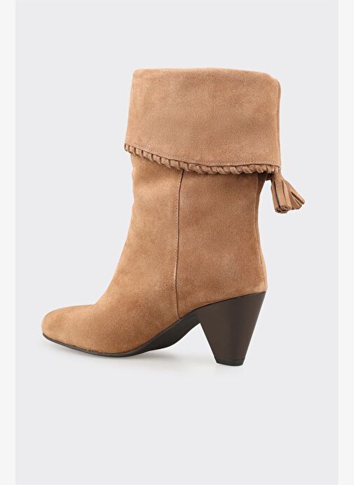 Taba Deri Kadın Klasik Bot - Görsel 4