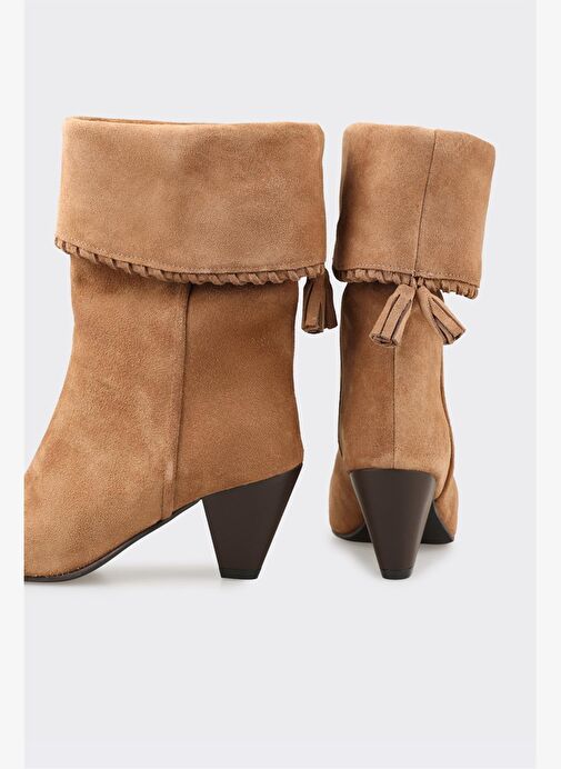 Taba Deri Kadın Klasik Bot - Görsel 5