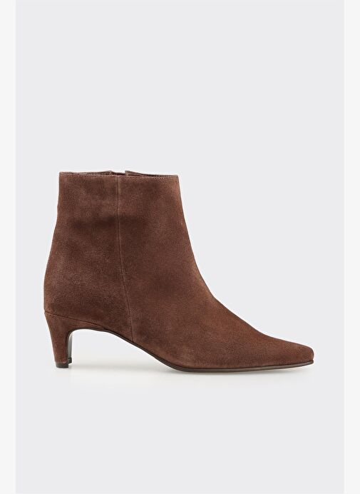 Kahve Deri Kadın Klasik Bot - Görsel 2