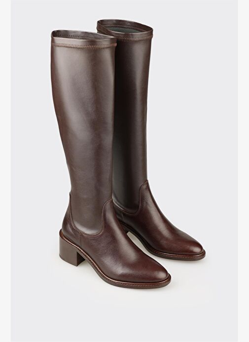 Elle Elle Belirsiz Kahve Kadın Orta Topuk Çizme Bot | Boyner Belirsiz - 3. görsel