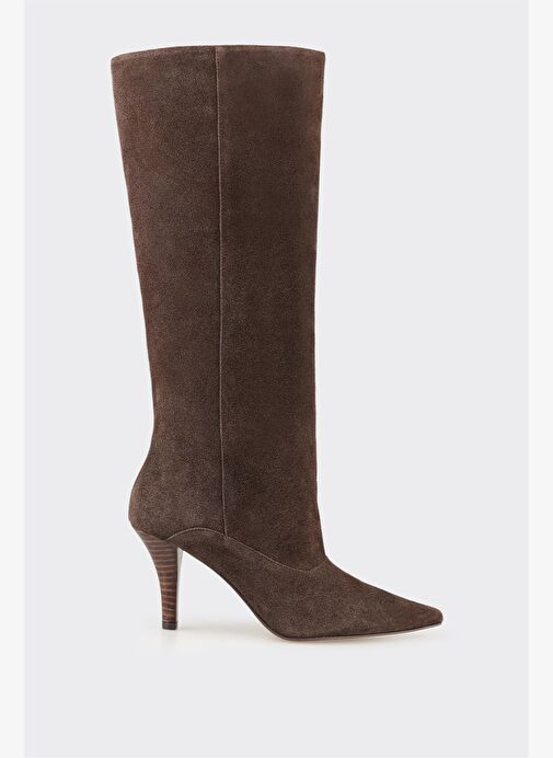 Kahve Deri Kadın Çizme - Görsel 2