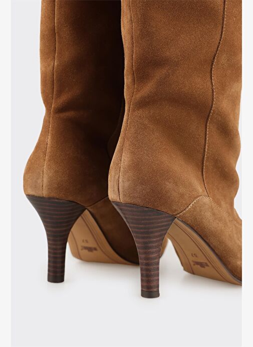 Taba Deri Kadın Çizme - Görsel 5