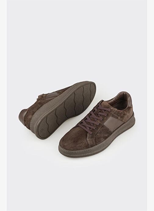 Kahve Deri Erkek Günlük Ayakkabı - Görsel 4