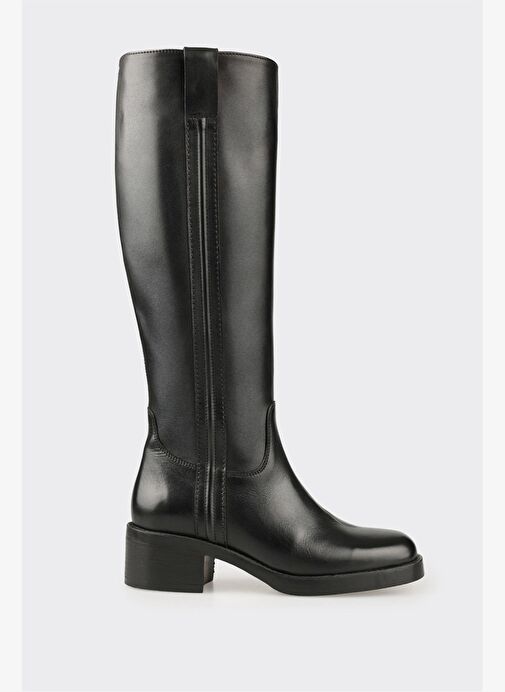 Siyah Deri Kadın Çizme - Görsel 2