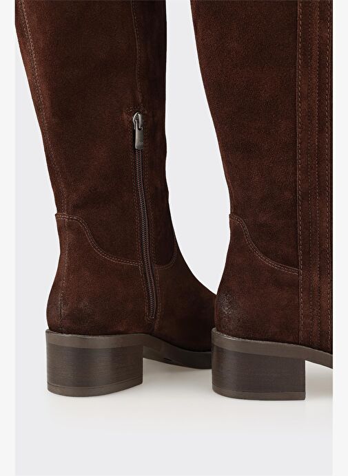 Kahve Deri Kadın Çizme - Görsel 5