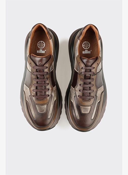 Kahve Deri Erkek Spor Ayakkabı - Görsel 5