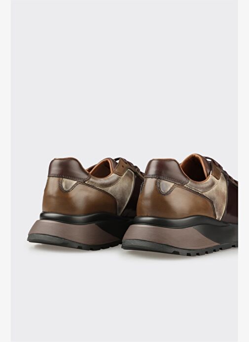 Kahve Deri Erkek Spor Ayakkabı - Görsel 6