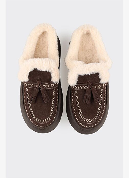 Kahve Deri Kadın Sabo - Görsel 5