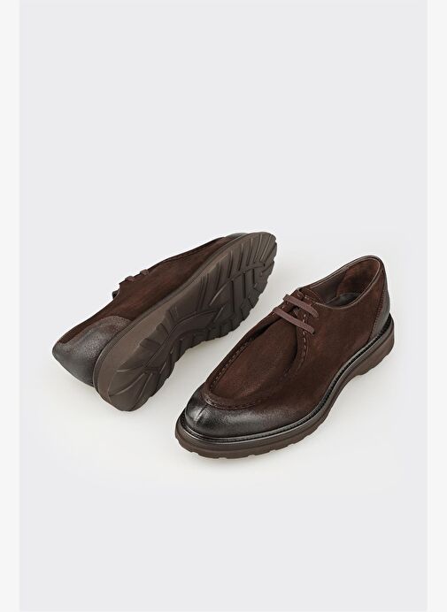Kahve Deri Erkek Günlük Ayakkabı - Görsel 4