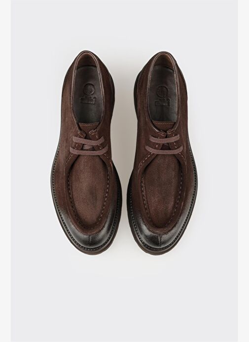 Kahve Deri Erkek Günlük Ayakkabı - Görsel 5