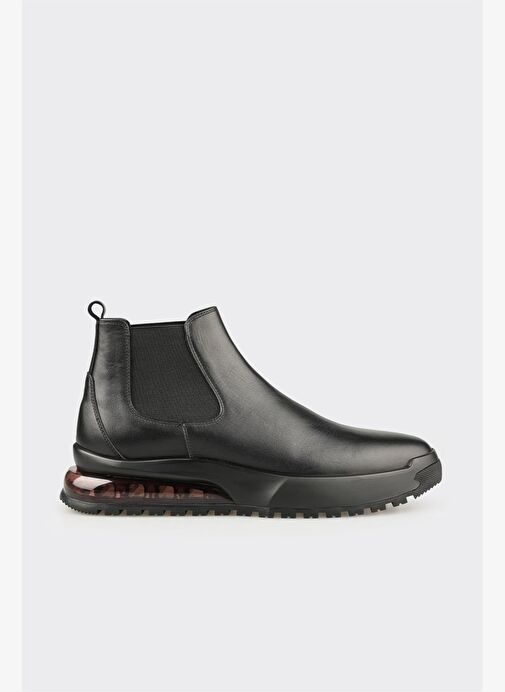 Siyah Deri Erkek Spor Bot - Görsel 2