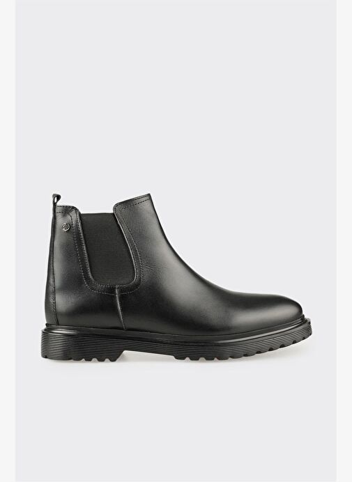 Siyah Deri Erkek Günlük Bot - Görsel 2