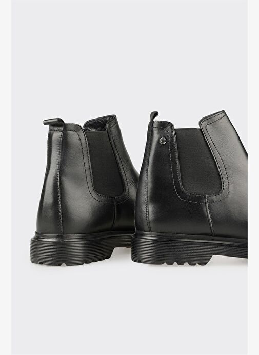 Siyah Deri Erkek Günlük Bot - Görsel 5