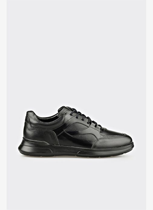 Siyah Deri Erkek Günlük Ayakkabı - Görsel 2