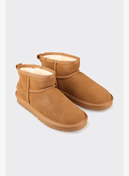 Camel Deri Kadın Günlük Bot - Görsel 3