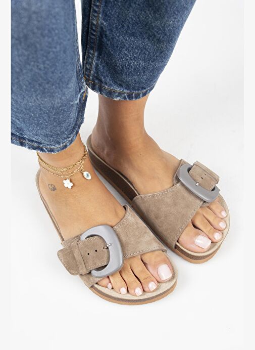 Manijero Vizon Kadın Süet Terlik MNJ.001.01 - Görsel 2