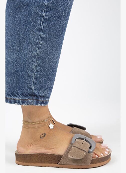 Manijero Vizon Kadın Süet Terlik MNJ.001.01 - Görsel 3