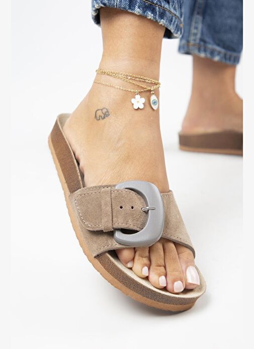 Manijero Vizon Kadın Süet Terlik MNJ.001.01 - Görsel 6