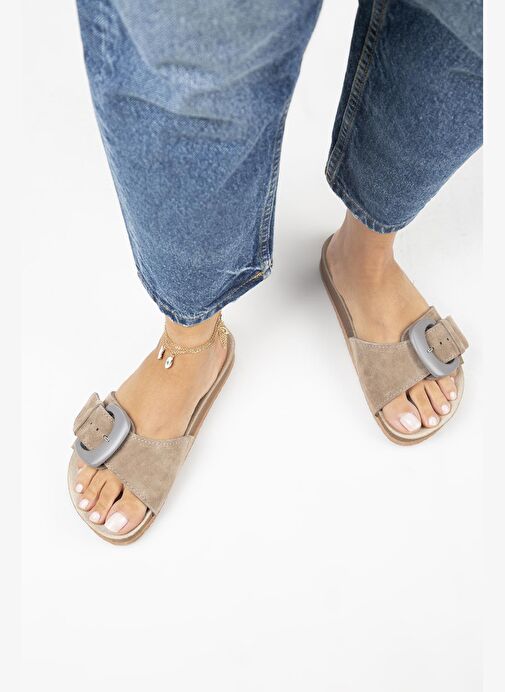 Manijero Vizon Kadın Süet Terlik MNJ.001.01 - Görsel 8