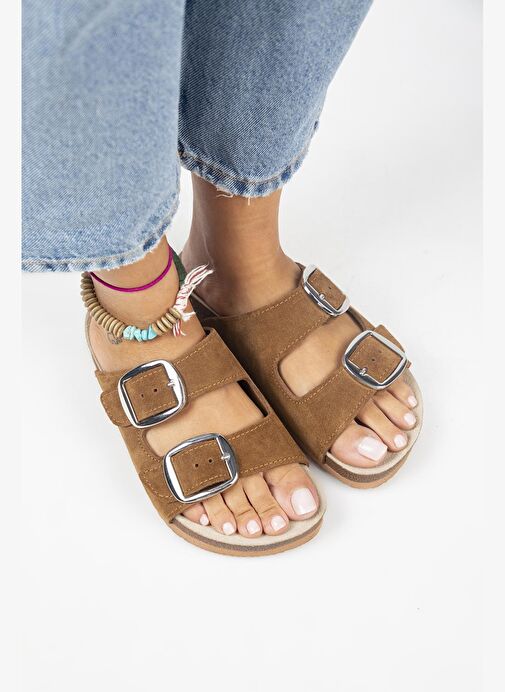 Manijero Taba Kadın Süet Terlik MNJ.010.13 - Görsel 3